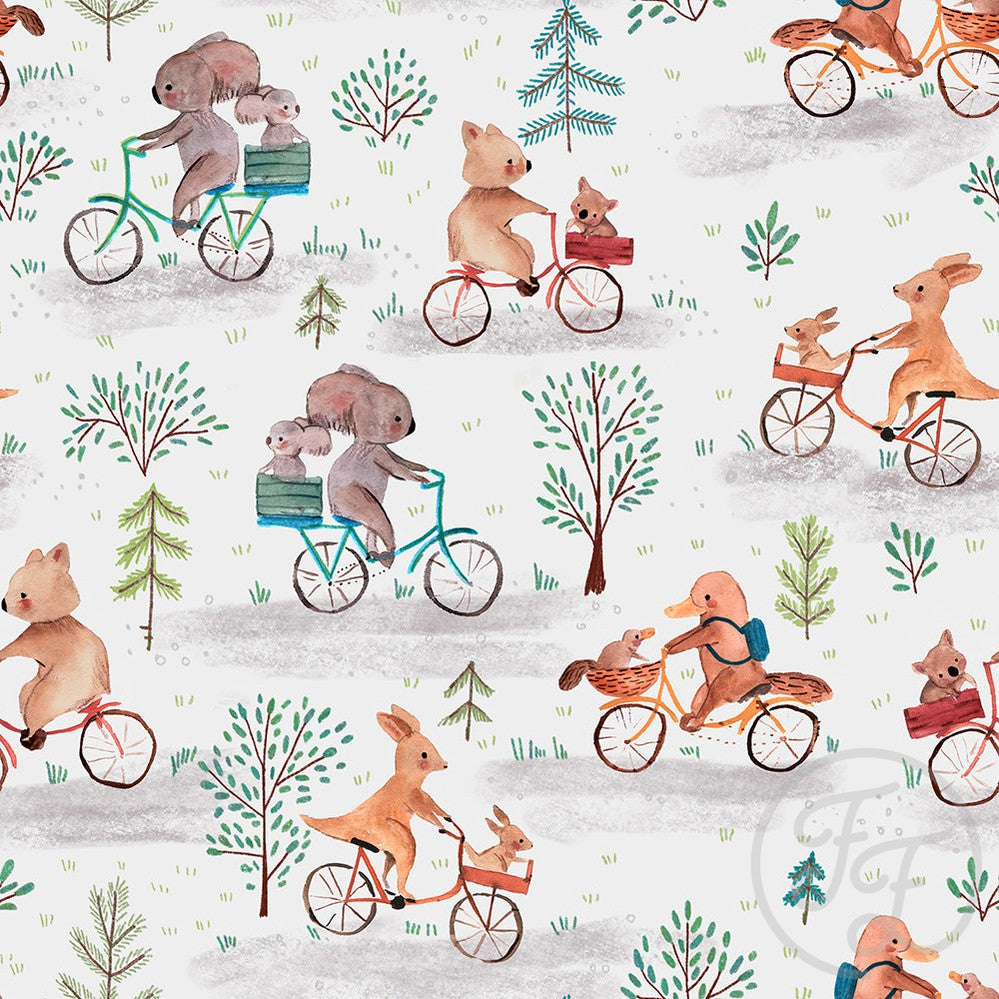 Watercolor Biking Animals
