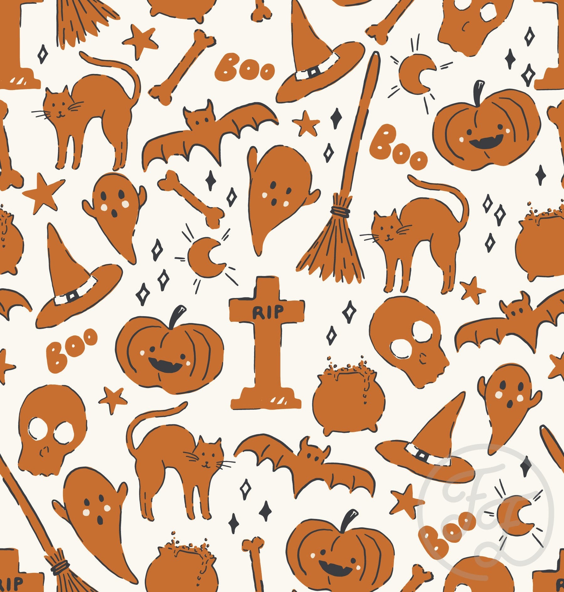 Spooky Mix Plain Marmalade Orange – Family Fabrics B.V.