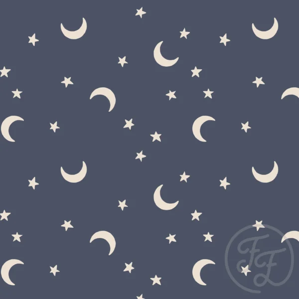 Moon & Stars Navy Blue Medium