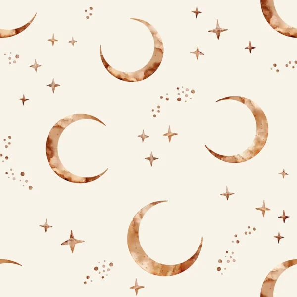 Copper Moon and Stars Ecru