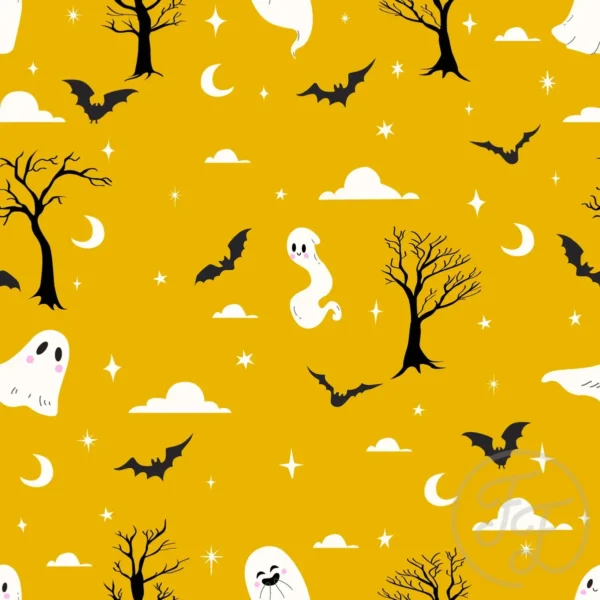 Bats & Ghosts in Chrome Yellow