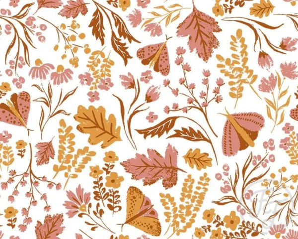 Autumn Meadow Peach Offwhite