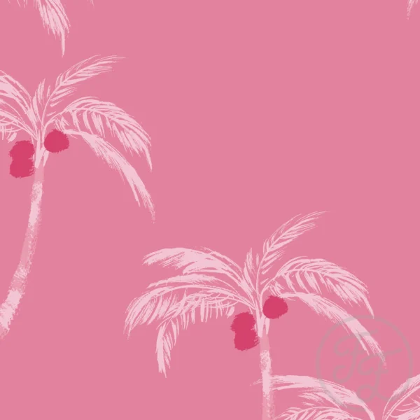 Palm Trees and Coconuts Pink