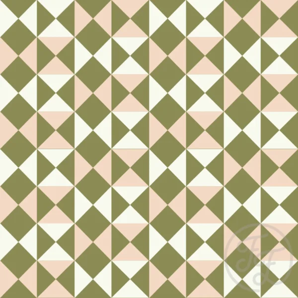 Abstract Geometric in Drab Green