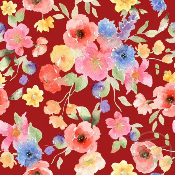 Floral Flora Red