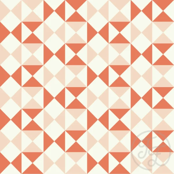 Abstract Geometric in Floral White