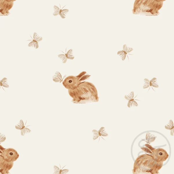 Baby Rabbit & Butterfly Offwhite Big