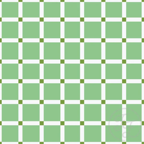 Gingham in Tan Green