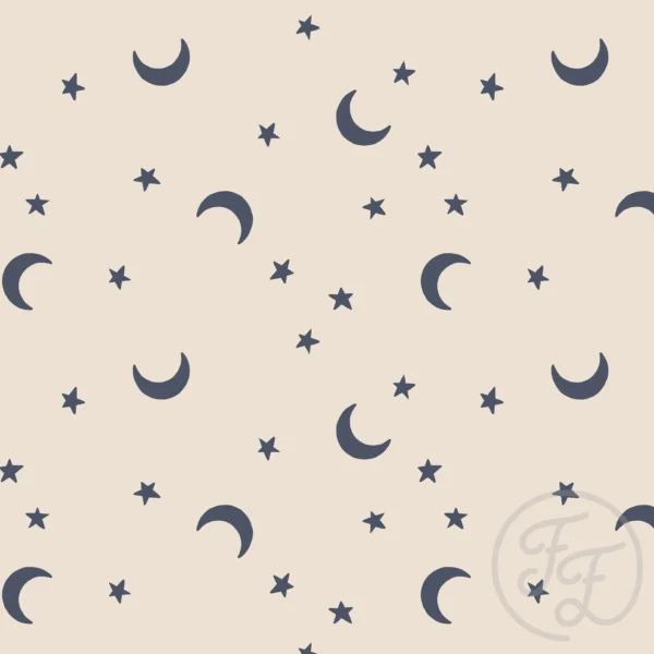 Moon & Stars Blue Beige Medium