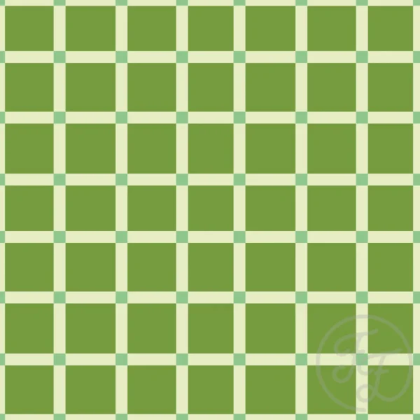 Gingham in Muted Green