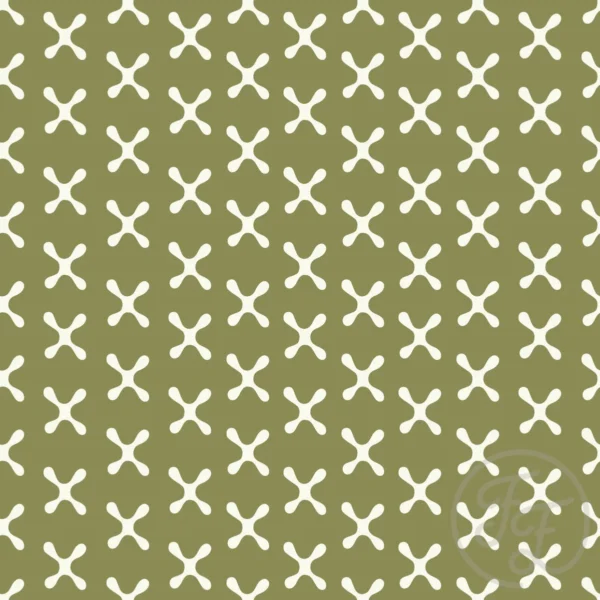 Crossed Tridents in Drab Green