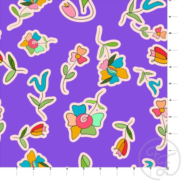 Vector Floral in Violet