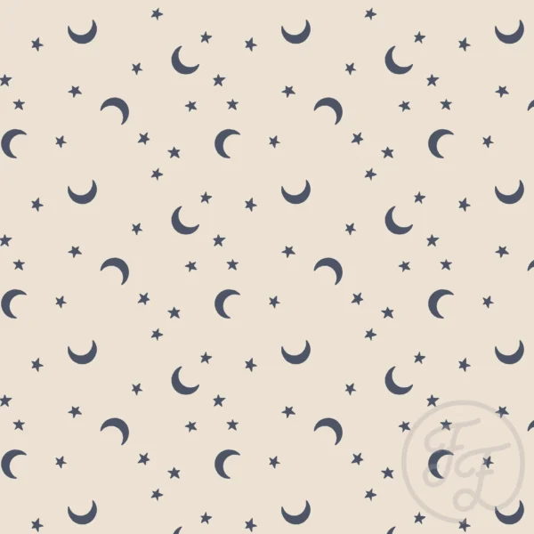 Moon & Stars Blue Beige Small
