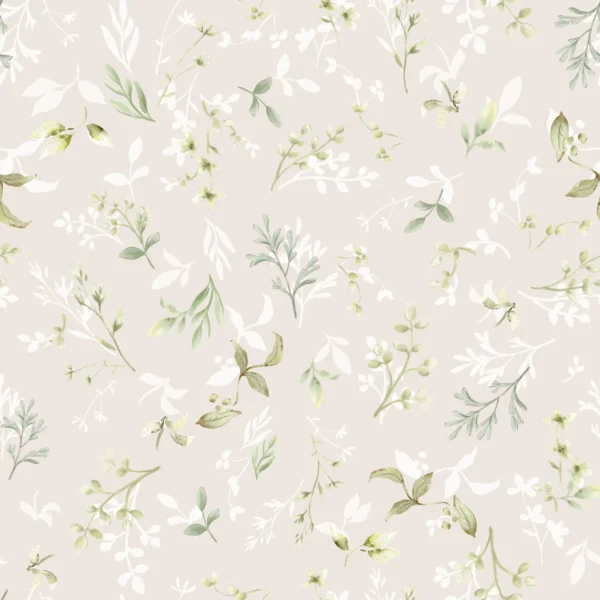Floral Signe Green Light Beige