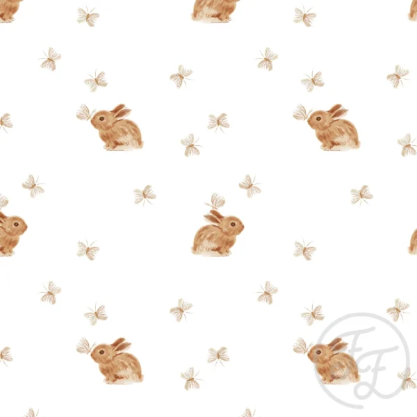 Baby Rabbit & Butterfly White Small