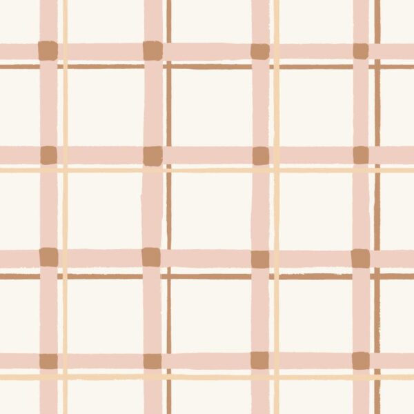 Windowpane Check Cream Pink