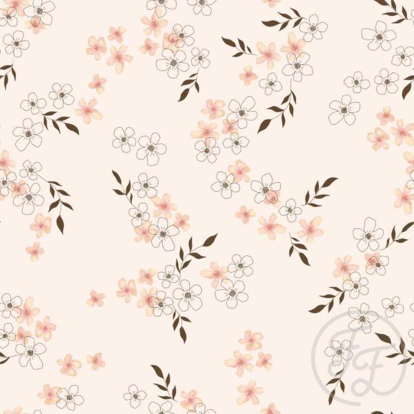 A Drawing of Sweet Little Flowers in Pink
