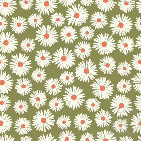 Aster Flower in Drab Green