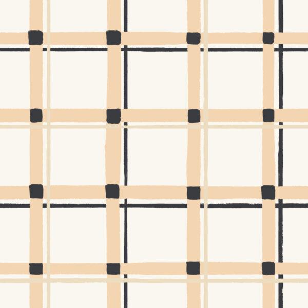 Windowpane Check Cream Beige