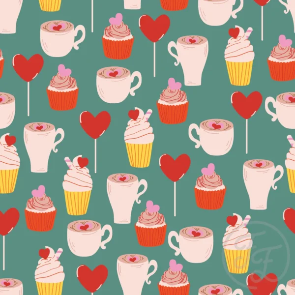 I like you a latte in viridian green
