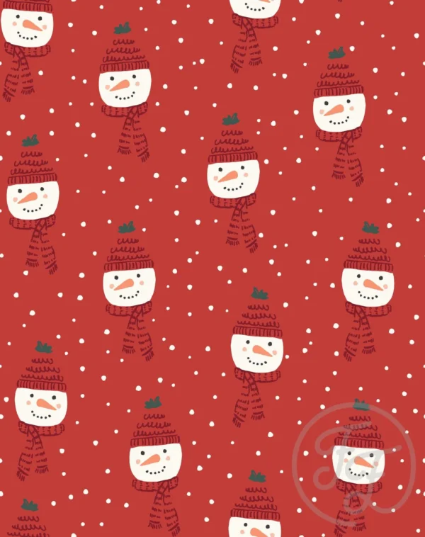 Happy Snowman Red