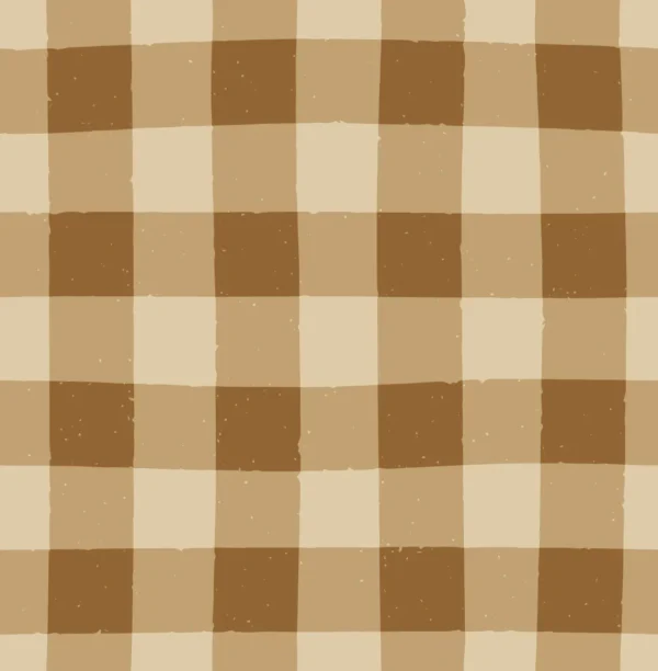 Fall Gingham Warm Brown Medium