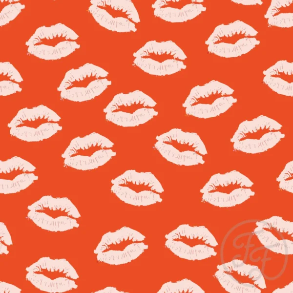 Lips in red orange