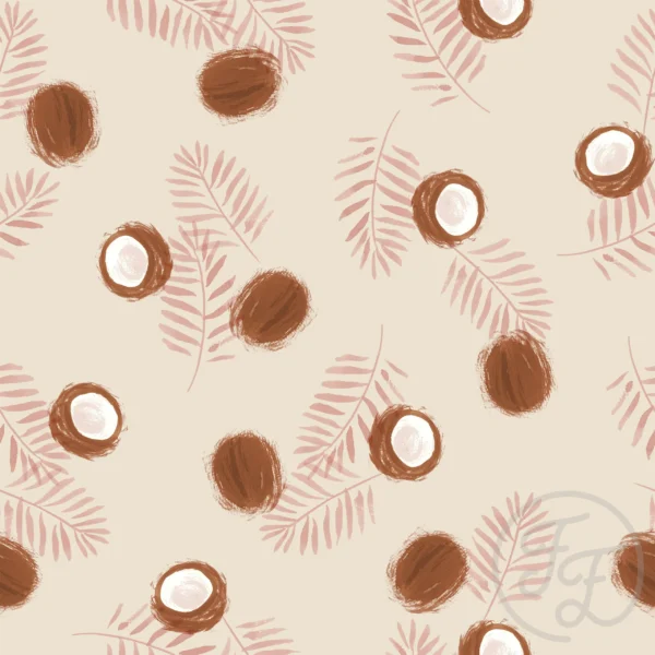 Coconut Pink Leaves