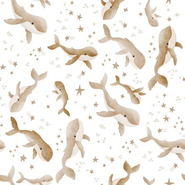 Whales Stars Beige