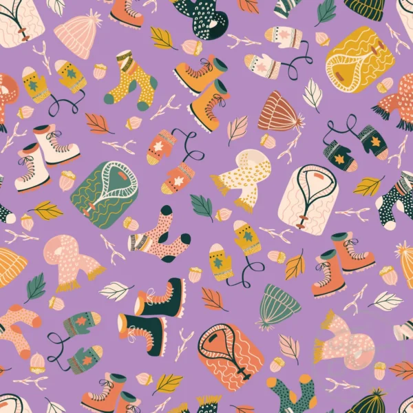 Cozy Fall Camping in Purple