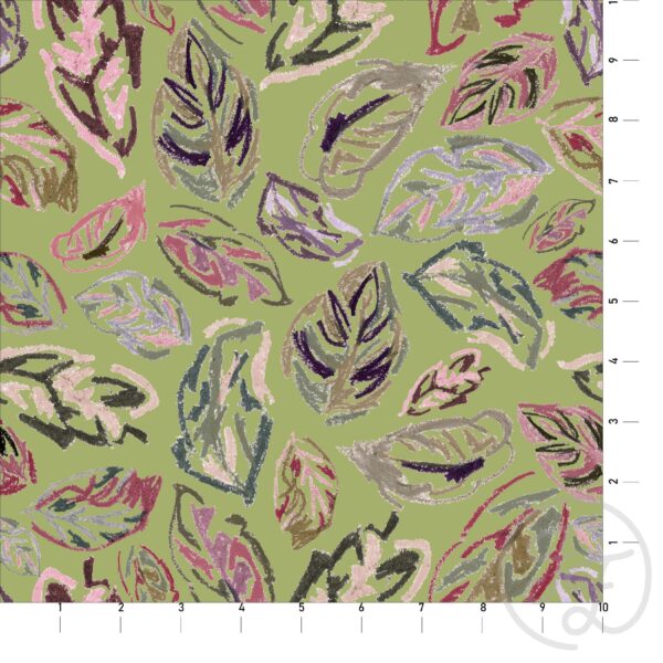 Suttle Crayon Leaves with Olive Green