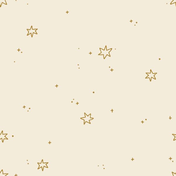 Simple Stars and Sparkles Gold on Warm Cream