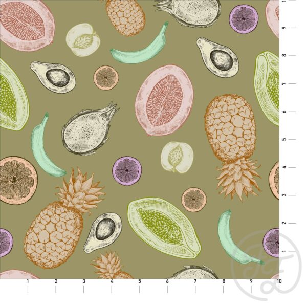 Fruit Cocktail in Moss Color