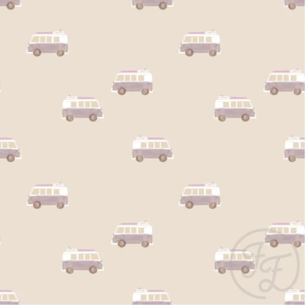 Camper Van Purple Beige Medium