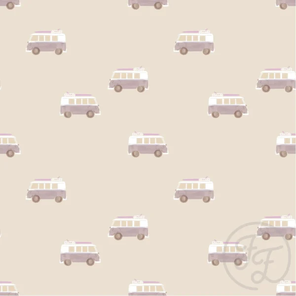 Camper Van Purple Beige Medium