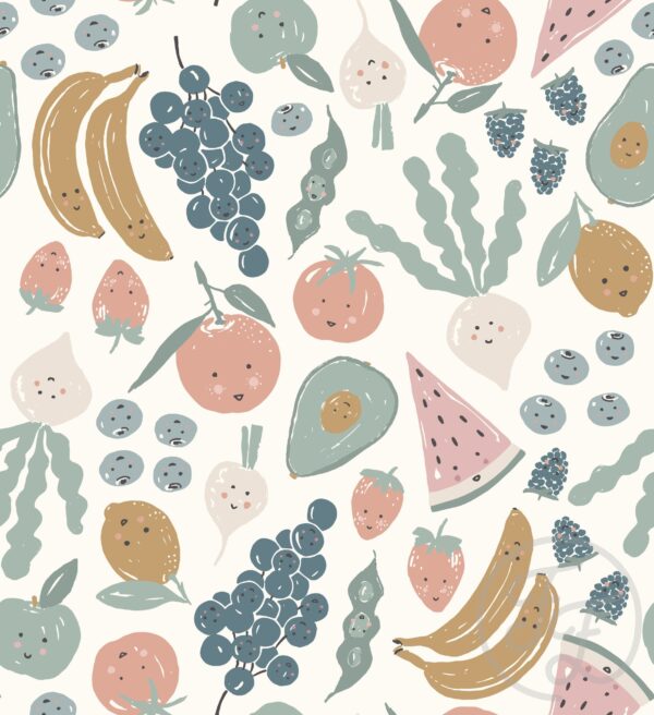 Happy Fruit Dusty Blue