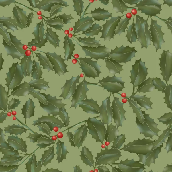 Branches of Holly In Green