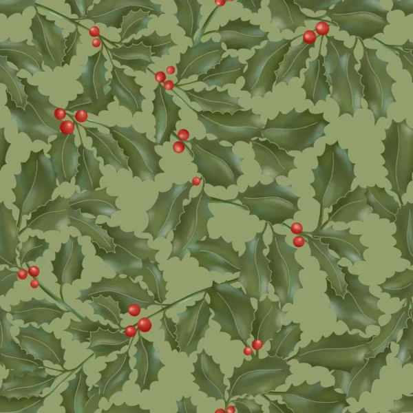 Branches of Holly In Green