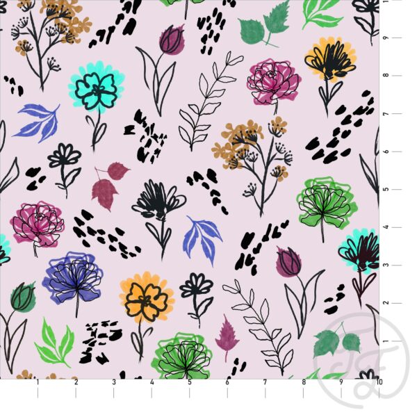 Skecthy Wild Garden in Pink
