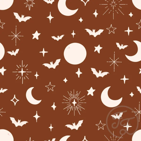 Moon, stars & bats Halloween in milk chocolate