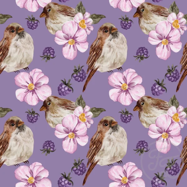 Love Sparrows Dark Purple