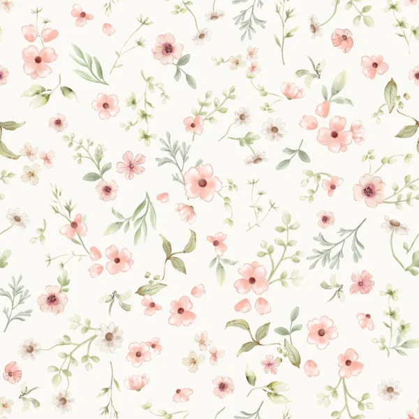 Floral Malin Pink Offwhite