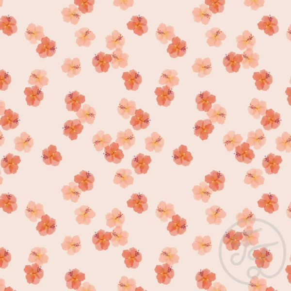 Hawaiian Flowers Orange Small