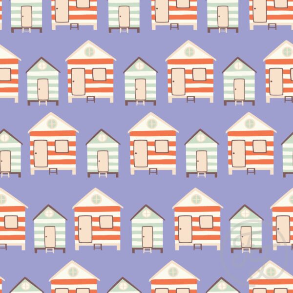 Beach House in Cold Purple