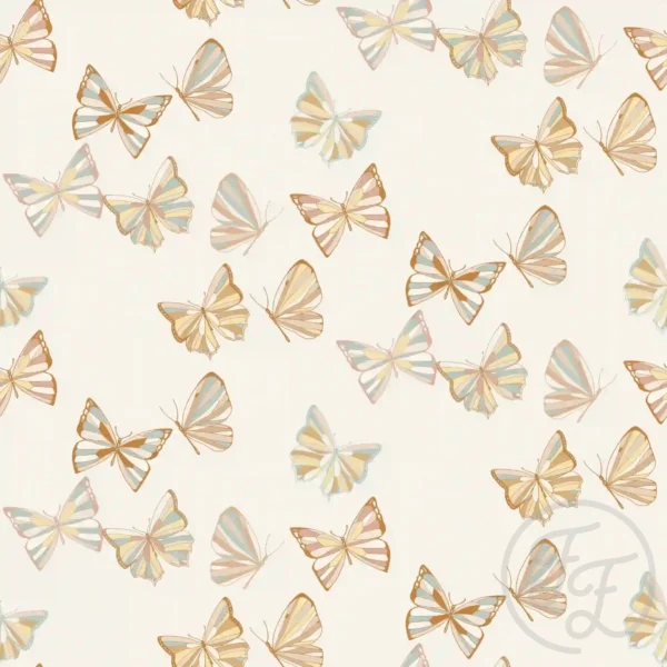 Turquoise Hazel Retro Butterflies