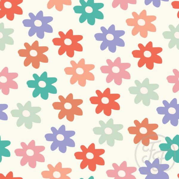 Colorful Daisy in Vista White