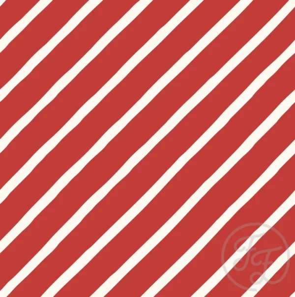 Candy Diagonal Stripe Red