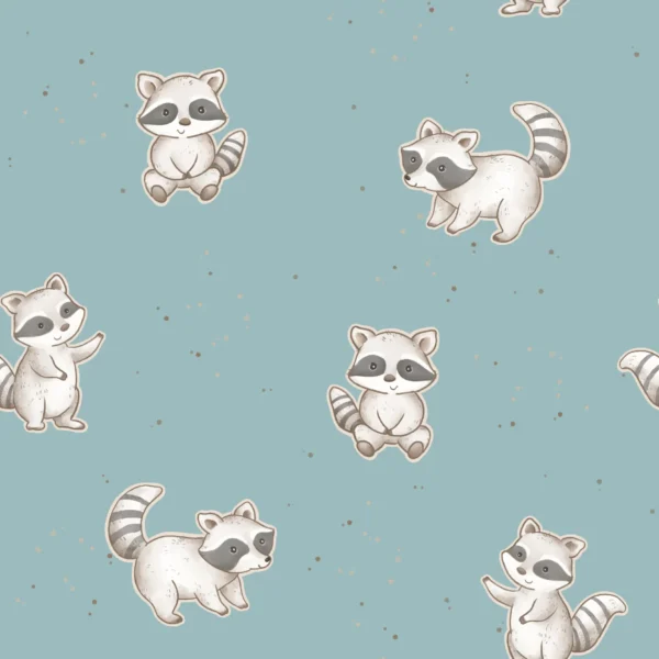 Raccoons Turquoise