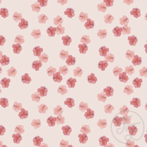 Hawaiian Flowers Pink Small