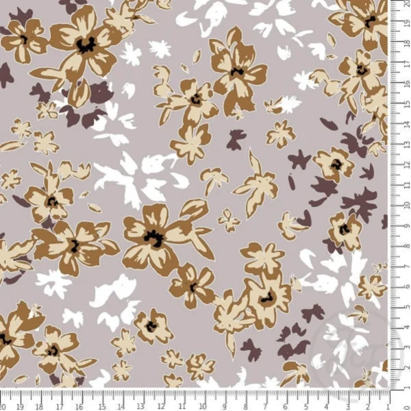 Ditsy flowers in cream grey